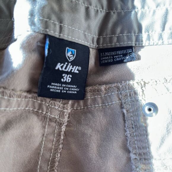 Lot Of 3 Kuhl Men's Outdoor Hiking Shorts Sz. 36x9 Inseam Beige Maroon - Picture 3 of 15